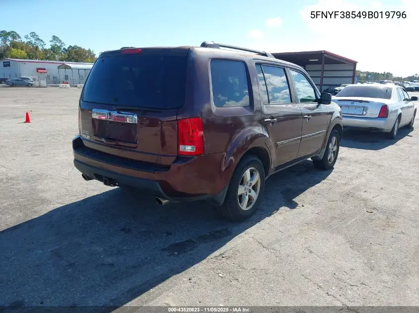 5FNYF38549B019796 2009 Honda Pilot Ex-L