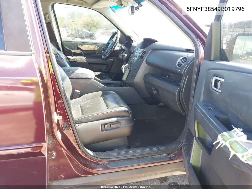 5FNYF38549B019796 2009 Honda Pilot Ex-L