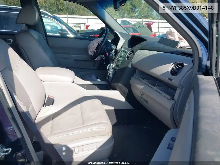 5FNYF385X9B014148 2009 Honda Pilot Ex-L