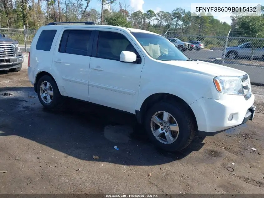 5FNYF38609B015432 2009 Honda Pilot Ex-L
