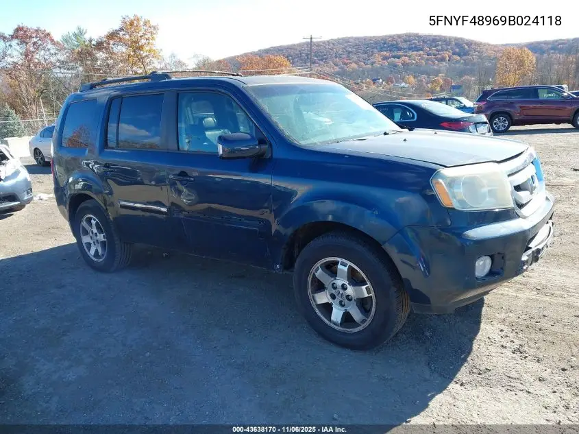 5FNYF48969B024118 2009 Honda Pilot Touring