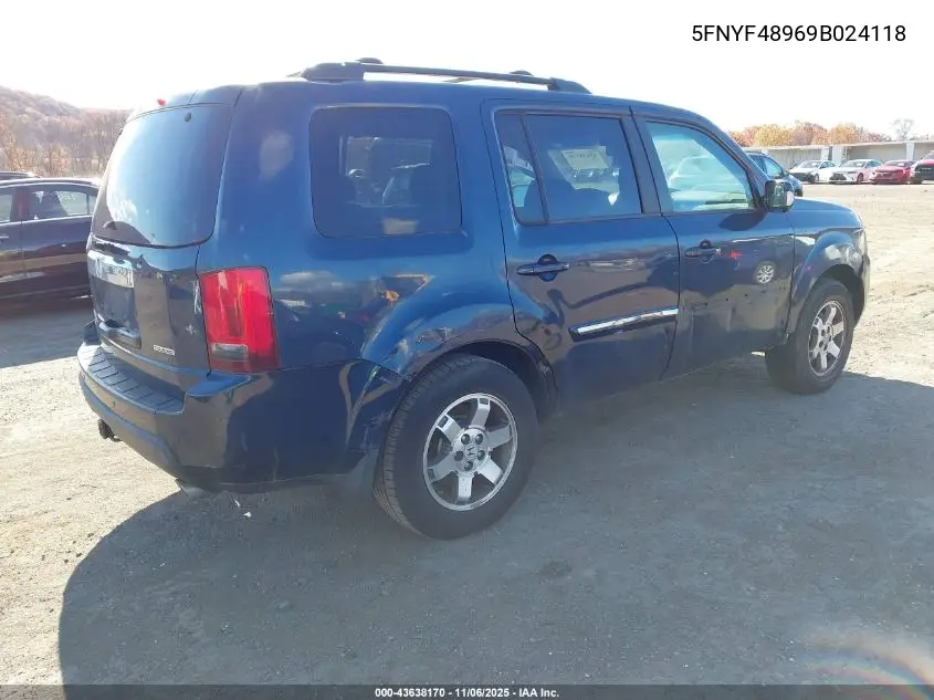 5FNYF48969B024118 2009 Honda Pilot Touring