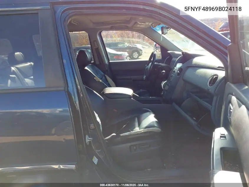 5FNYF48969B024118 2009 Honda Pilot Touring