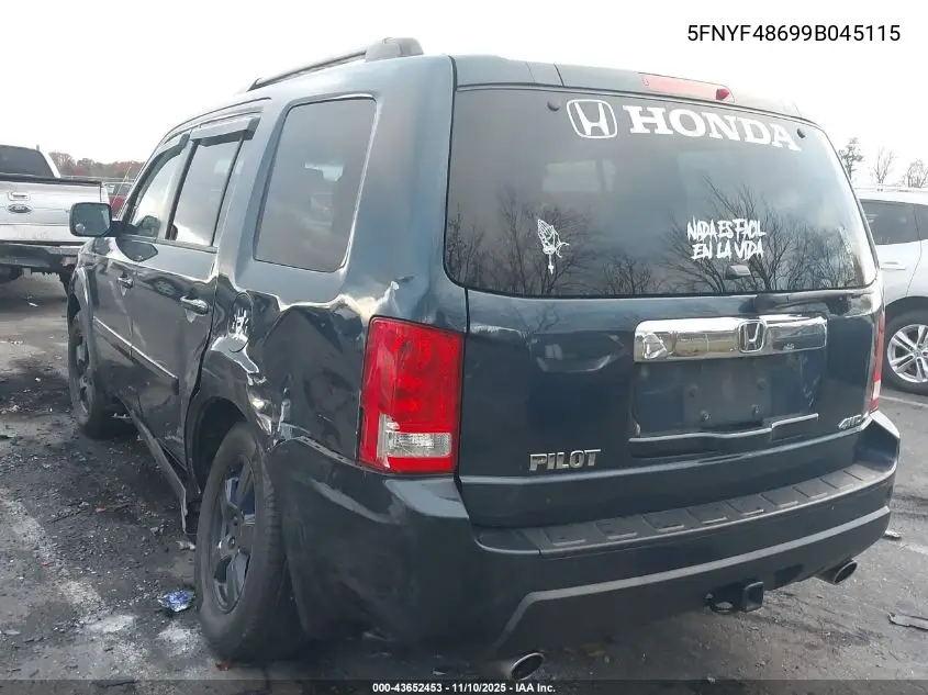 5FNYF48699B045115 2009 Honda Pilot Ex-L