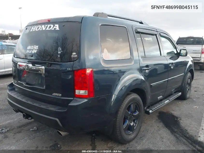 5FNYF48699B045115 2009 Honda Pilot Ex-L