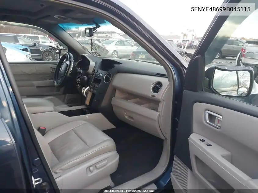 5FNYF48699B045115 2009 Honda Pilot Ex-L