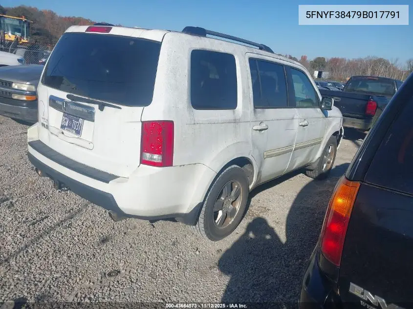 5FNYF38479B017791 2009 Honda Pilot Ex