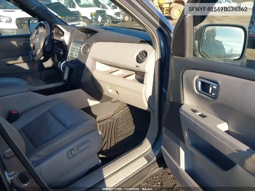 5FNYF48549B036362 2009 Honda Pilot Ex-L