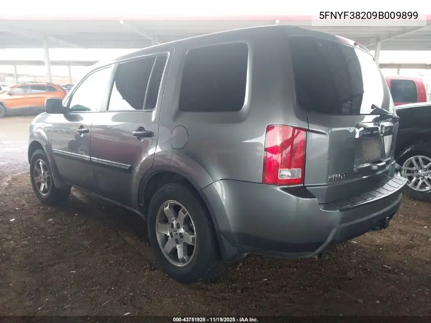 5FNYF38209B009899 2009 Honda Pilot Lx