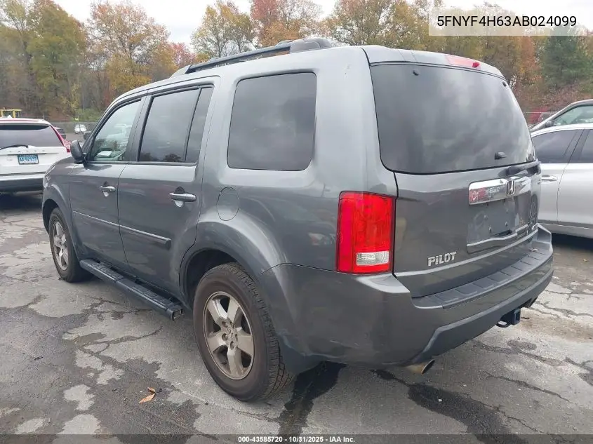 5FNYF4H63AB024099 2010 Honda Pilot Exl