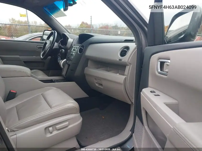 5FNYF4H63AB024099 2010 Honda Pilot Exl