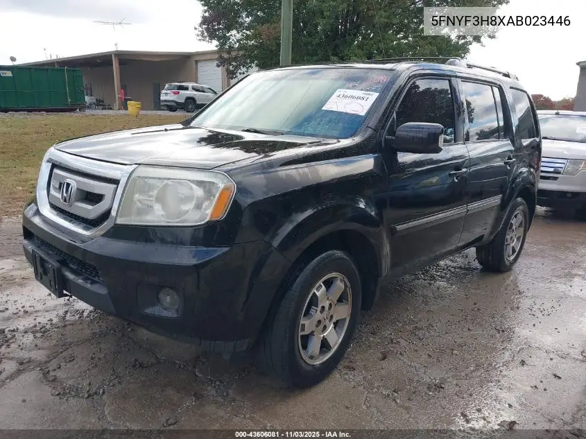 5FNYF3H8XAB023446 2010 Honda Pilot Touring