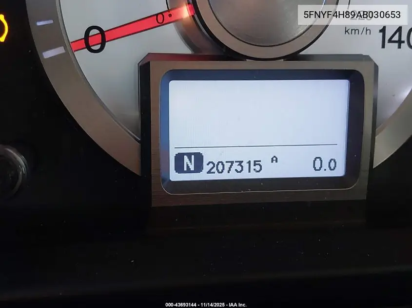 5FNYF4H89AB030653 2010 Honda Pilot Touring