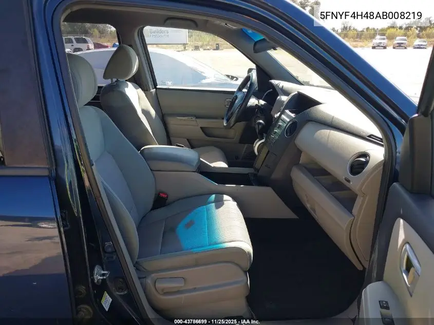 5FNYF4H48AB008219 2010 Honda Pilot Ex