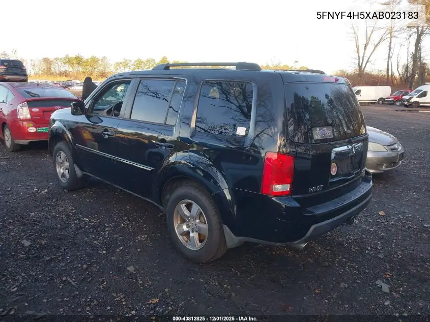 5FNYF4H5XAB023183 2010 Honda Pilot Ex-L