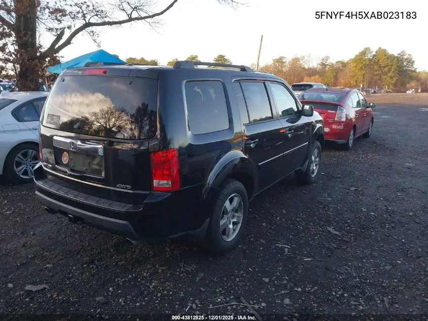 5FNYF4H5XAB023183 2010 Honda Pilot Ex-L