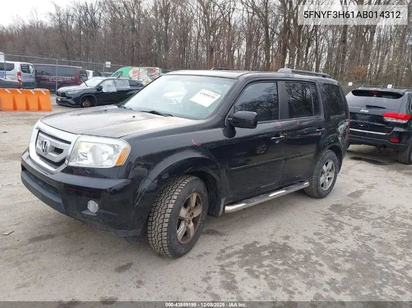 5FNYF3H61AB014312 2010 Honda Pilot Ex-L