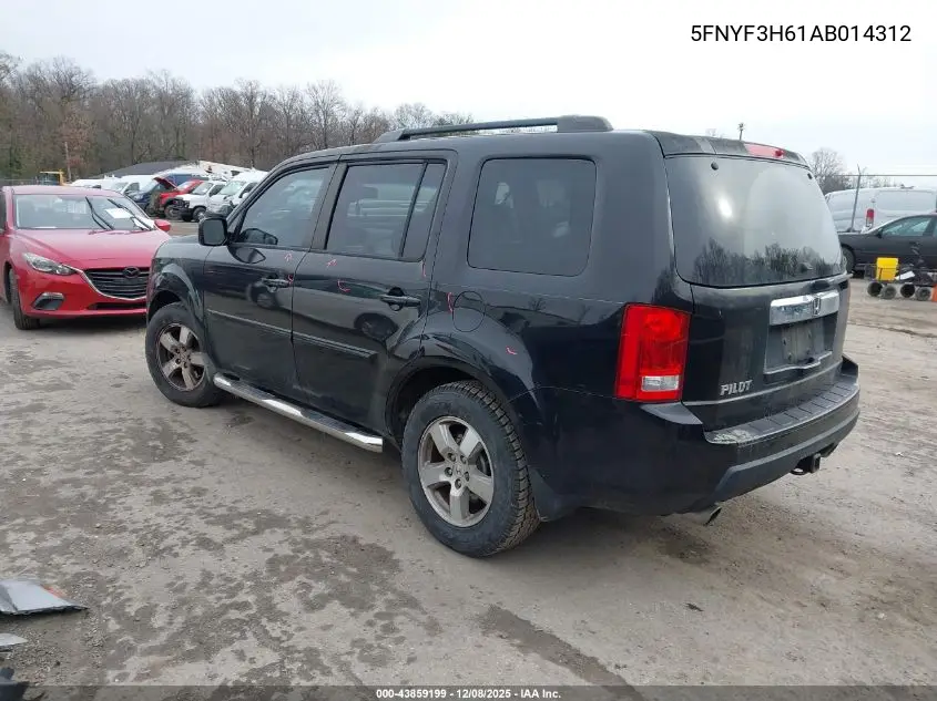 5FNYF3H61AB014312 2010 Honda Pilot Ex-L