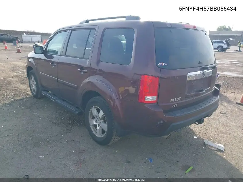 5FNYF4H57BB056434 2011 Honda Pilot Ex-L