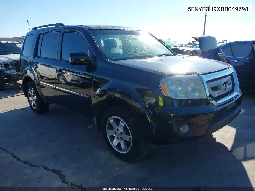 5FNYF3H9XBB049698 2011 Honda Pilot Touring