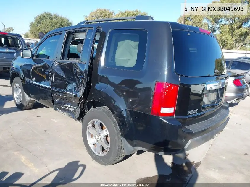 5FNYF3H9XBB049698 2011 Honda Pilot Touring