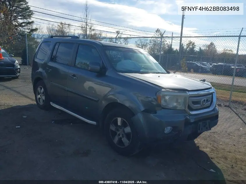 5FNYF4H62BB083498 2011 Honda Pilot Ex-L