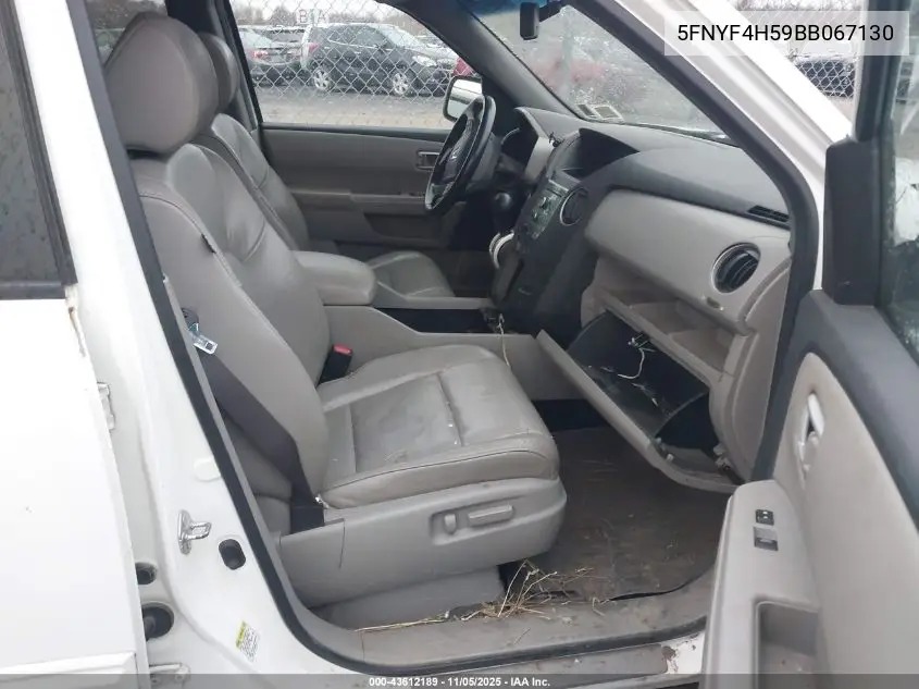 5FNYF4H59BB067130 2011 Honda Pilot Ex-L