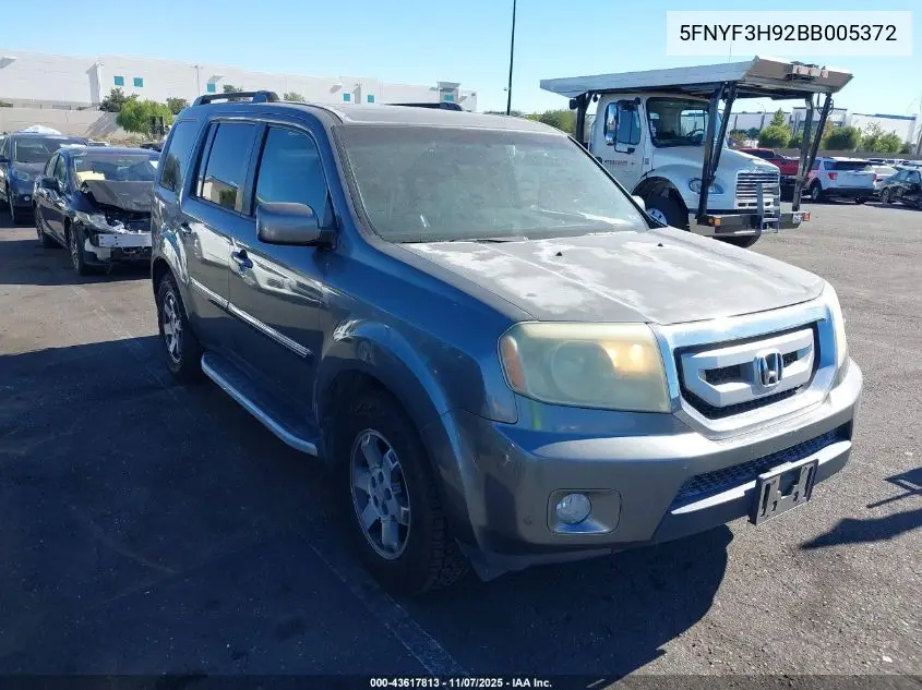5FNYF3H92BB005372 2011 Honda Pilot Touring