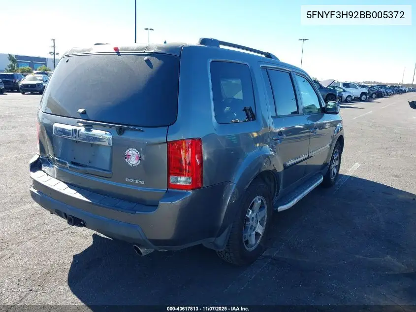 5FNYF3H92BB005372 2011 Honda Pilot Touring