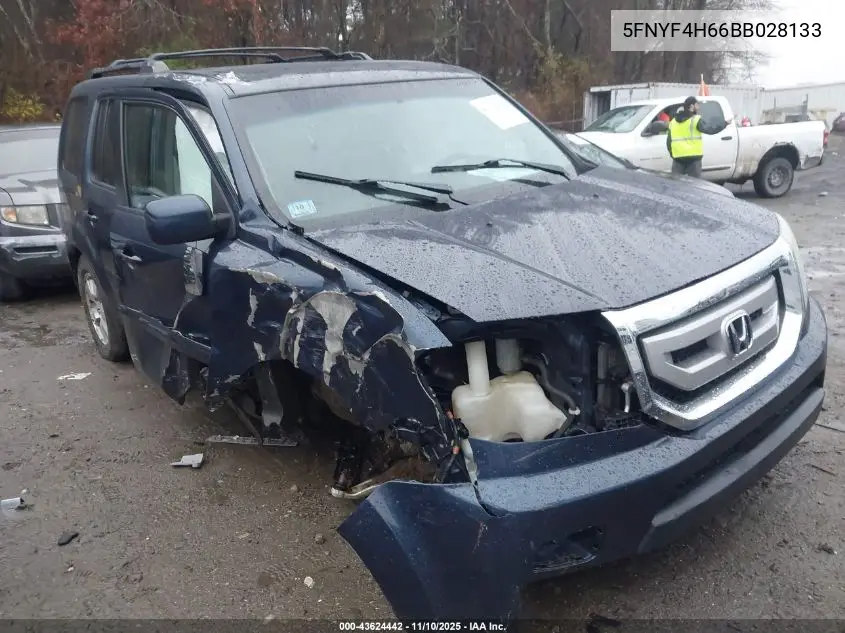 5FNYF4H66BB028133 2011 Honda Pilot Ex-L