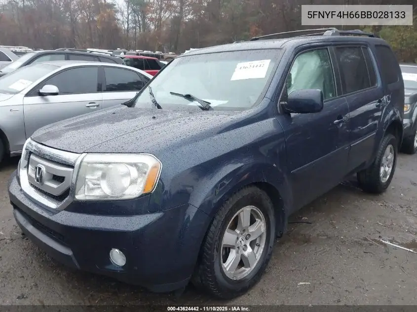 5FNYF4H66BB028133 2011 Honda Pilot Ex-L