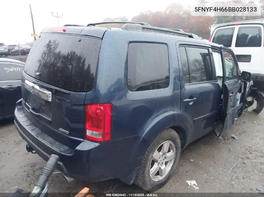 5FNYF4H66BB028133 2011 Honda Pilot Ex-L