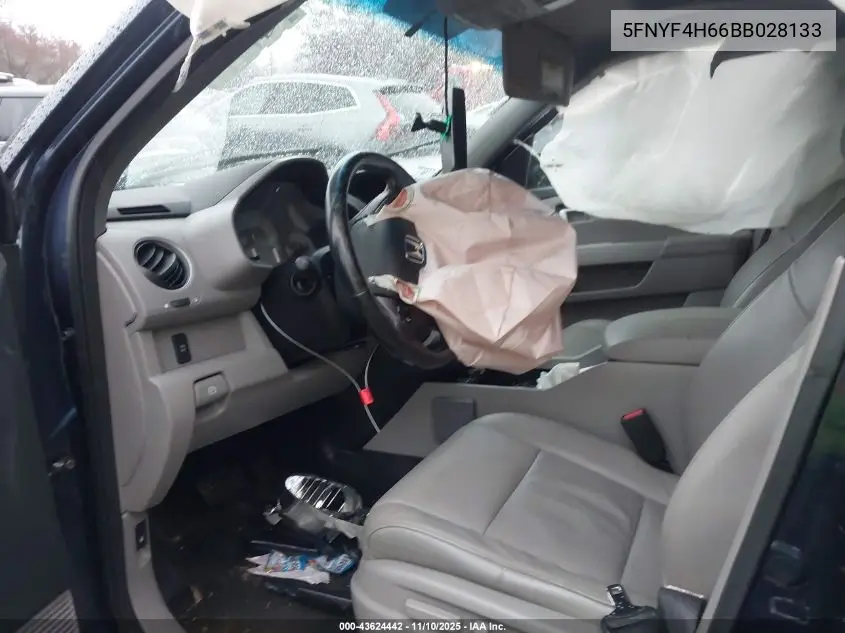 5FNYF4H66BB028133 2011 Honda Pilot Ex-L
