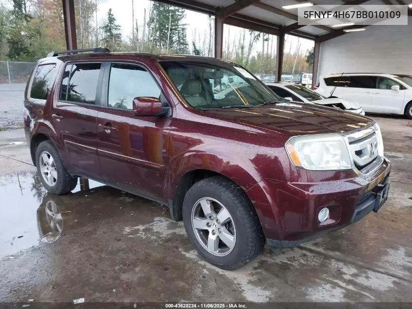 5FNYF4H67BB010109 2011 Honda Pilot Ex-L