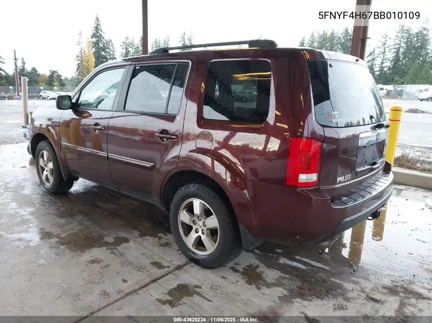 5FNYF4H67BB010109 2011 Honda Pilot Ex-L