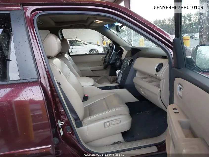 5FNYF4H67BB010109 2011 Honda Pilot Ex-L