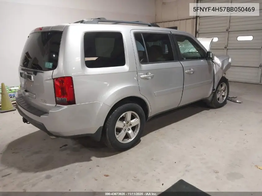 5FNYF4H57BB050469 2011 Honda Pilot Ex-L
