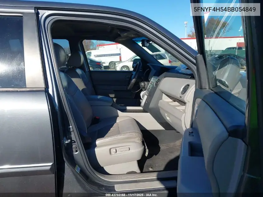 5FNYF4H54BB054849 2011 Honda Pilot Ex-L