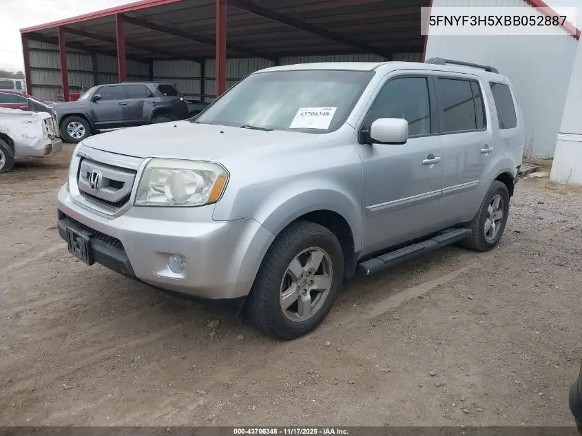 5FNYF3H5XBB052887 2011 Honda Pilot Ex-L