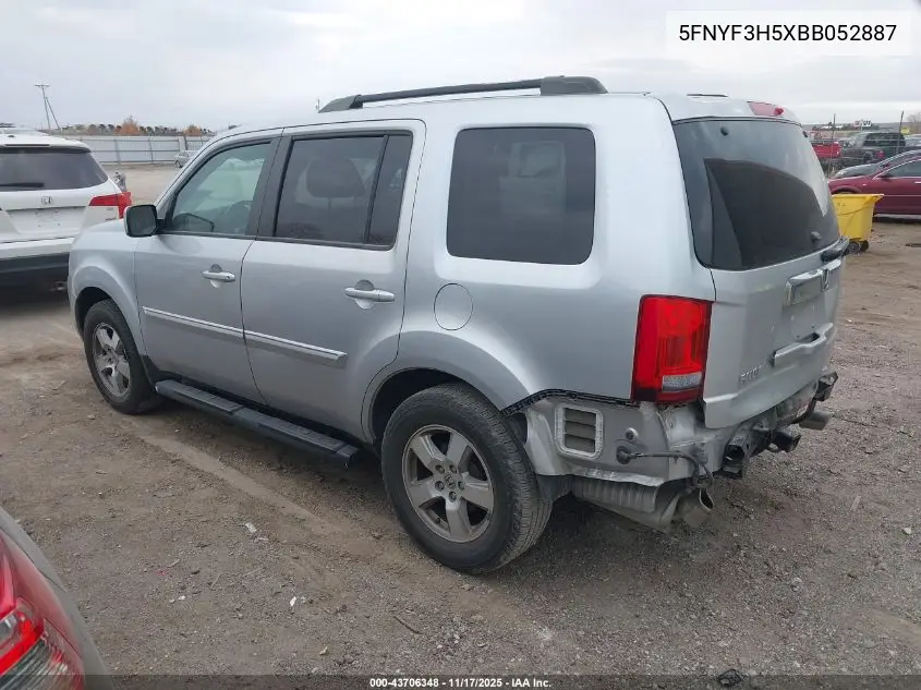 5FNYF3H5XBB052887 2011 Honda Pilot Ex-L