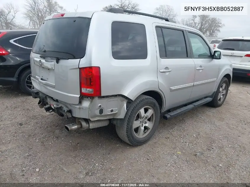5FNYF3H5XBB052887 2011 Honda Pilot Ex-L