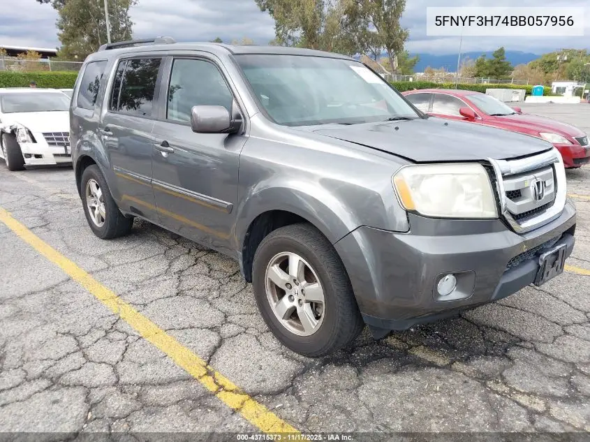 5FNYF3H74BB057956 2011 Honda Pilot Ex-L