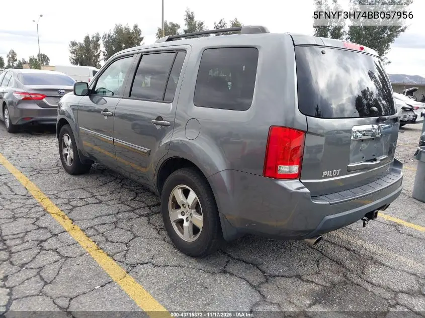 5FNYF3H74BB057956 2011 Honda Pilot Ex-L