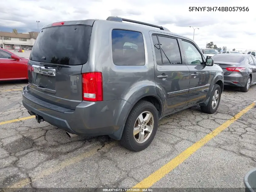 5FNYF3H74BB057956 2011 Honda Pilot Ex-L