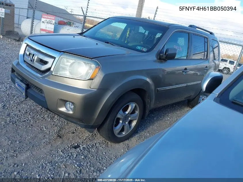 5FNYF4H61BB050394 2011 Honda Pilot Ex-L