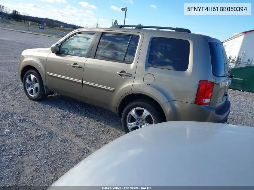 5FNYF4H61BB050394 2011 Honda Pilot Ex-L