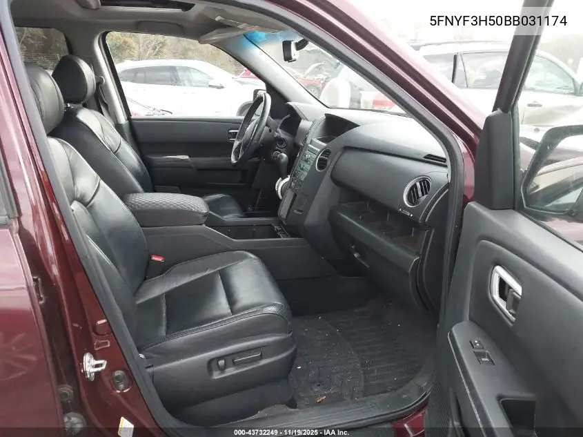 5FNYF3H50BB031174 2011 Honda Pilot Ex-L