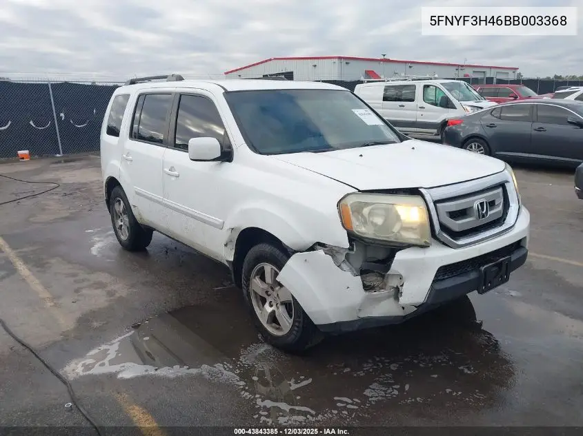 5FNYF3H46BB003368 2011 Honda Pilot Ex