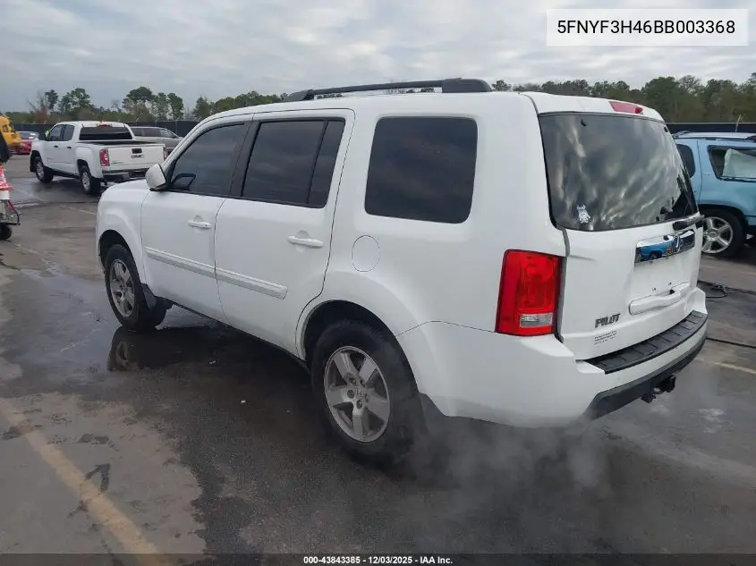 5FNYF3H46BB003368 2011 Honda Pilot Ex