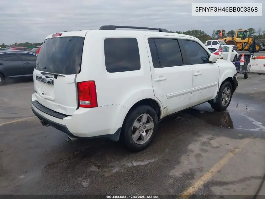 5FNYF3H46BB003368 2011 Honda Pilot Ex